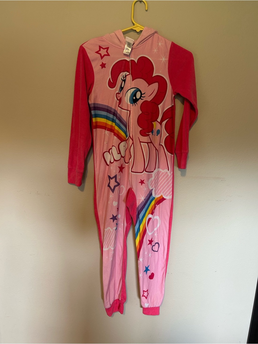 My Little Pony Pink Rainbow Kids One-Piece Footed Pajama